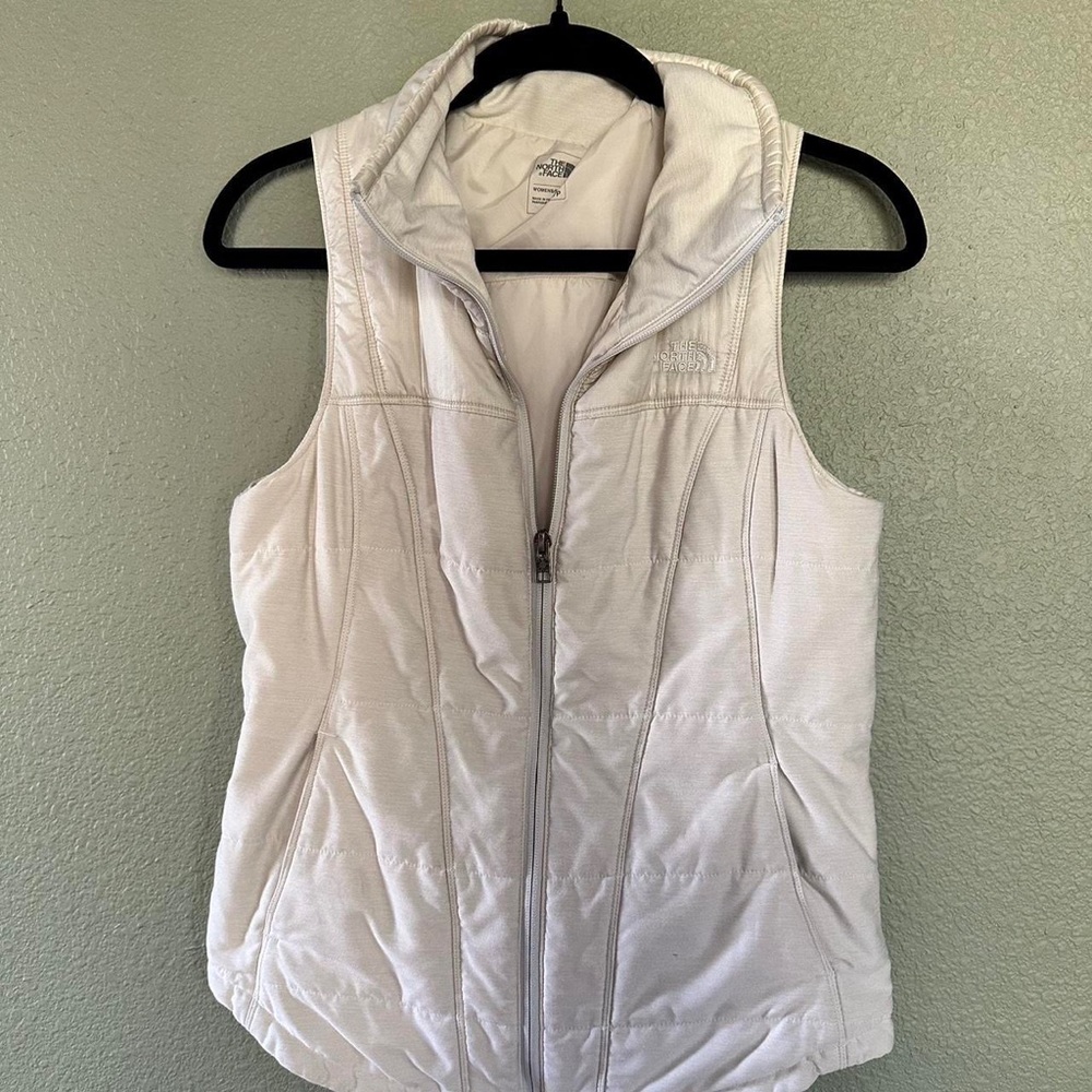 north face off-white woman's vest